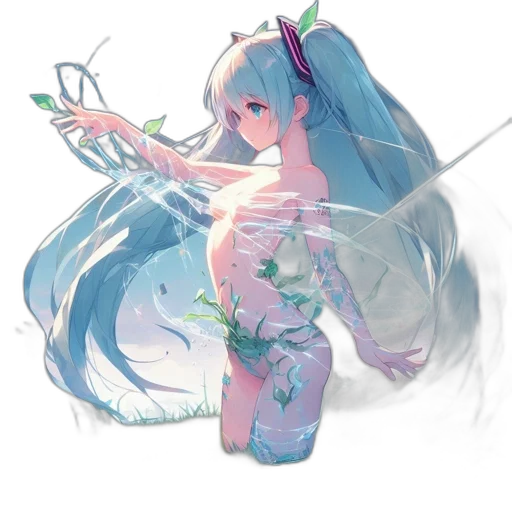 staff, dress, weapon, sword, anime, concept art, fantasy art, watercolor transparent PNG cut-out