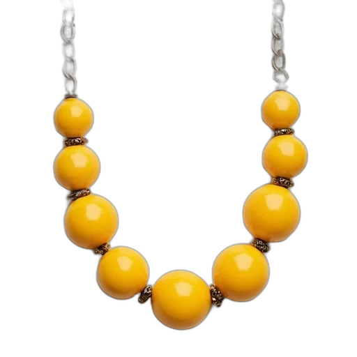 jewelry, necklace, yellow, oval transparent PNG cut-out