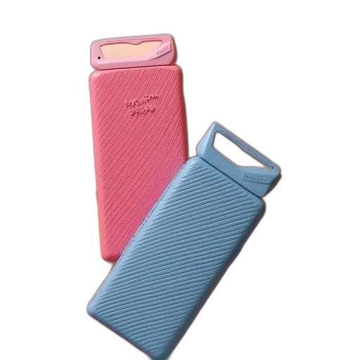 vaporwave, pastel, two, different, color, plastic, products transparent PNG cut-out