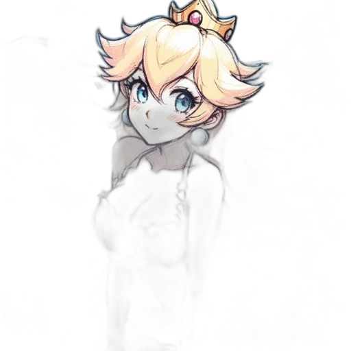 crown, staff, creature, dress, watercolor, concept art, pixel art, anime transparent PNG cut-out