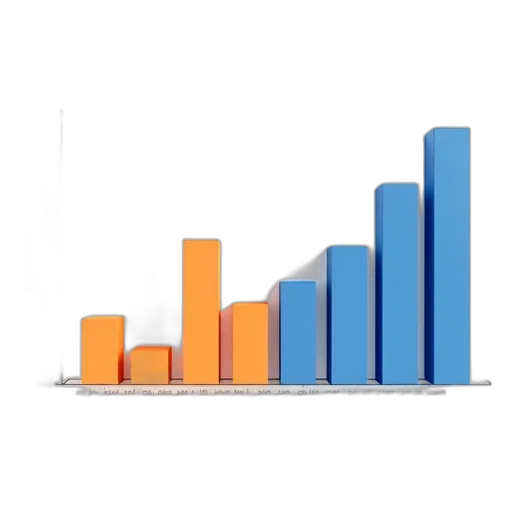 bar, graph, two, sets, bars, one, set, orange transparent PNG cut-out