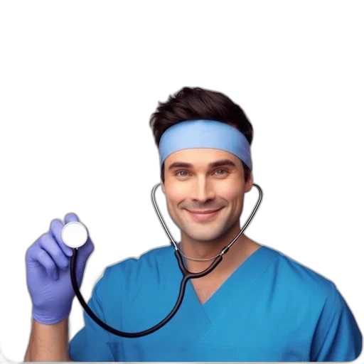 staff, face, jewelry, cartoon, photorealistic, 3d render, blue, man transparent PNG cut-out