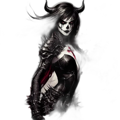 mask, comic book art, concept art, fantasy art, pixel art, dark, gothic-inspired, illustration transparent PNG cut-out