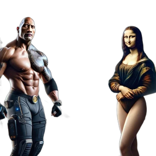 concept art, 3d render, comic book art, fantasy art, futuristic, scene, features, muscle-bound transparent PNG cut-out