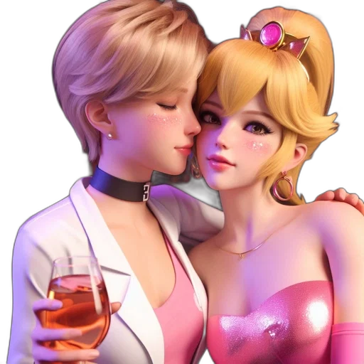 concept art, 3d render, vaporwave, photorealistic, fire, neon lights, two, women transparent PNG cut-out