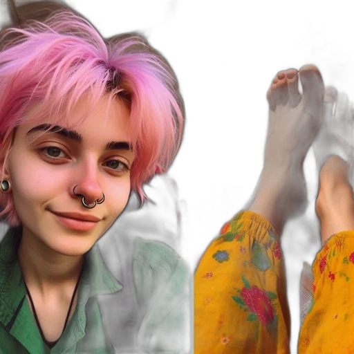 face, hair, shoes, creature, photorealistic, oil painting, watercolor, concept art transparent PNG cut-out