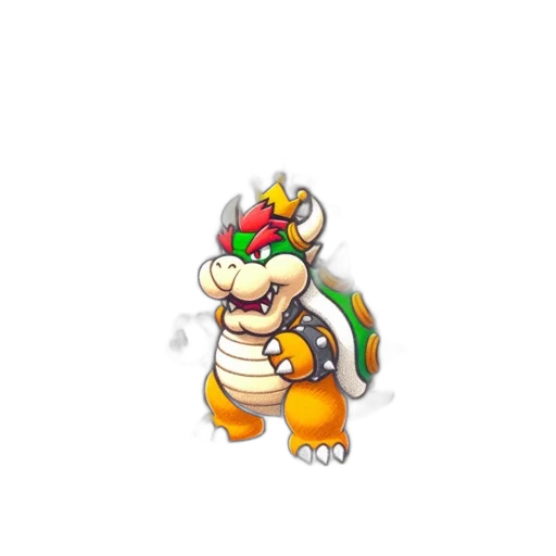 dragon, animal, crown, staff, 3d render, concept art, pixel art, monochrome transparent PNG cut-out
