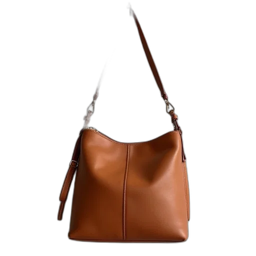 earth tones, tan, leather, shoulder transparent PNG cut-out