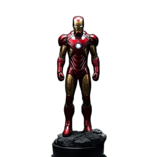 robot, 3d render, concept art, comic book art, red, marvel, iron, man transparent PNG cut-out