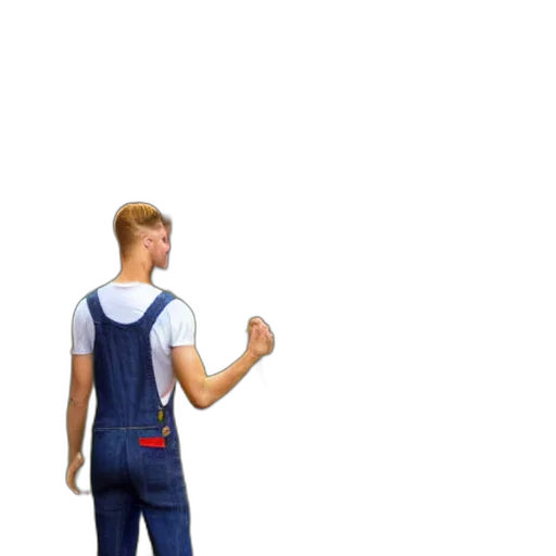 jacket, staff, robot, weapon transparent PNG cut-out