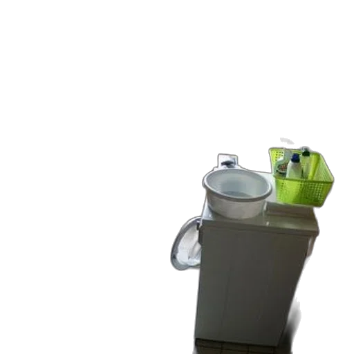 bottle, robot, staff, furniture, 3d render, photorealistic, green, bathroom transparent PNG cut-out