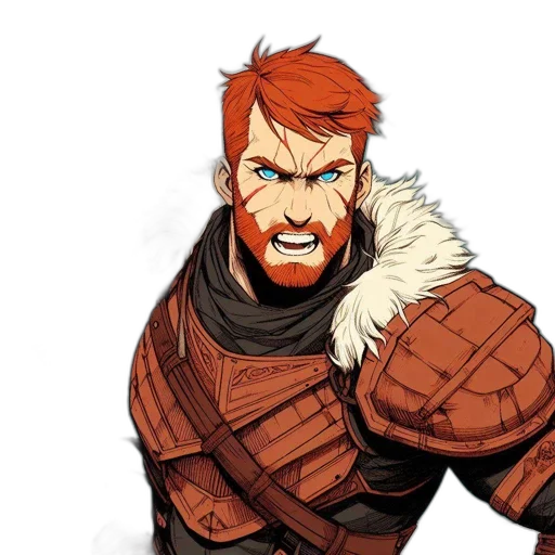 jacket, face, comic book art, concept art, cartoon, fantasy art, earth tones, animated transparent PNG cut-out