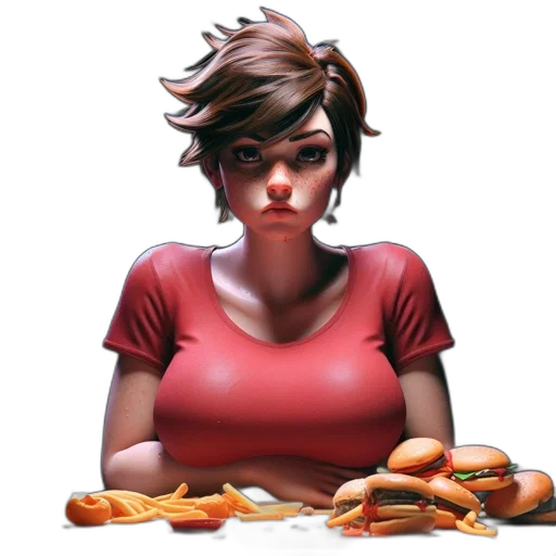food, face, dress, concept art, photorealistic, comic book art, fantasy art, neon lights transparent PNG cut-out