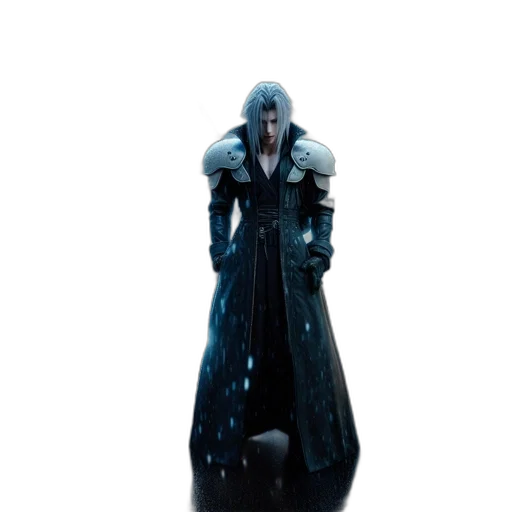 jacket, staff, creature, weapon, concept art, 3d render, fantasy art, pixel art transparent PNG cut-out