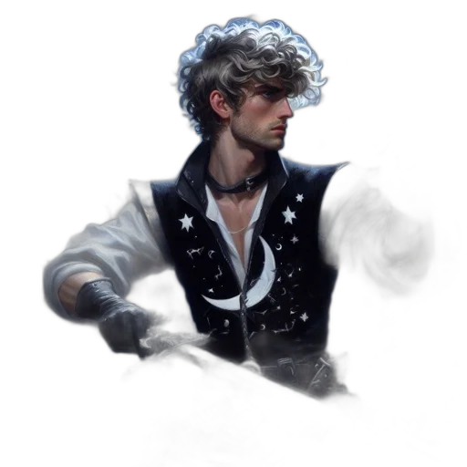 jacket, dragon, staff, sword, concept art, fantasy art, watercolor, photorealistic transparent PNG cut-out