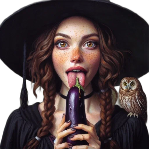 face, staff, hat, animal, fantasy art, photorealistic, oil painting, concept art transparent PNG cut-out