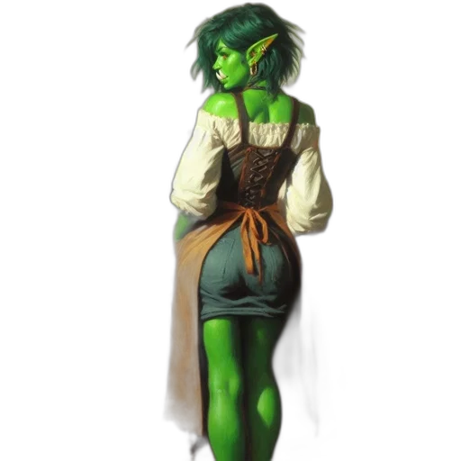 staff, dress, concept art, fantasy art, pixel art, comic book art, green, fantasy transparent PNG cut-out