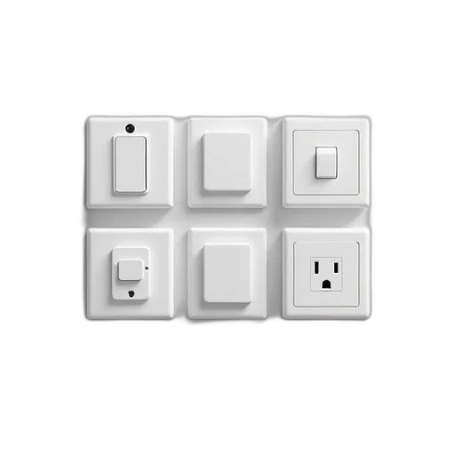 furniture, 3d render, monochrome, five, wireless, keypads, two, smart transparent PNG cut-out