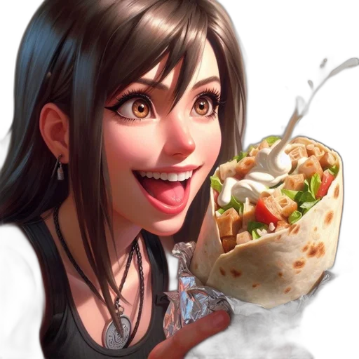 food, face, concept art, photorealistic, fantasy art, cartoon, digitally, illustrated transparent PNG cut-out