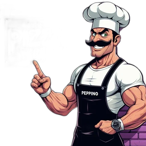 staff, food, weapon, cartoon, concept art, pixel art, comic book art, muscular transparent PNG cut-out