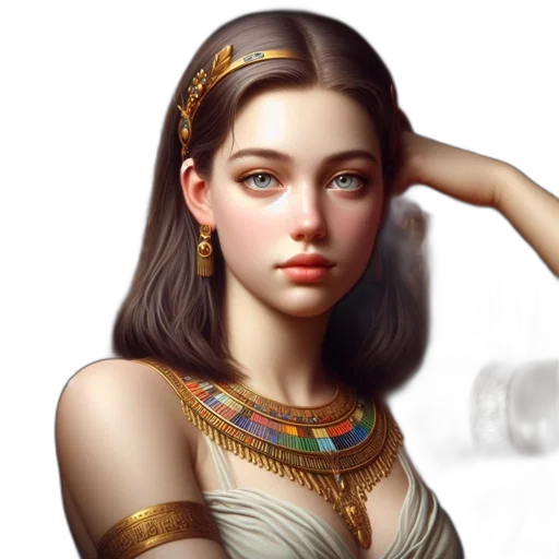 jewelry, crown, face, fantasy art, photorealistic, concept art, oil painting, golden transparent PNG cut-out