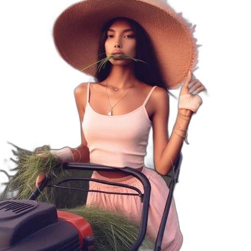 hat, umbrella, dress, staff, concept art, fantasy art, photorealistic, watercolor transparent PNG cut-out