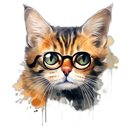 animal, staff, photorealistic, fantasy art, cartoon, concept art, vibrant, watercolor transparent PNG cut-out