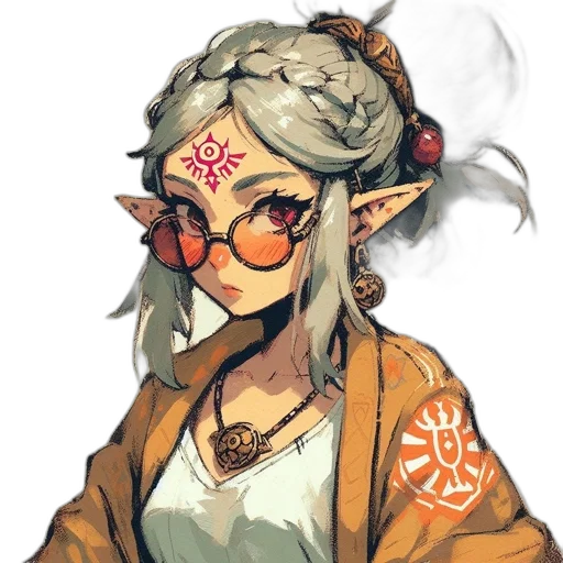 mask, staff, face, jacket, concept art, fantasy art, watercolor, anime transparent PNG cut-out