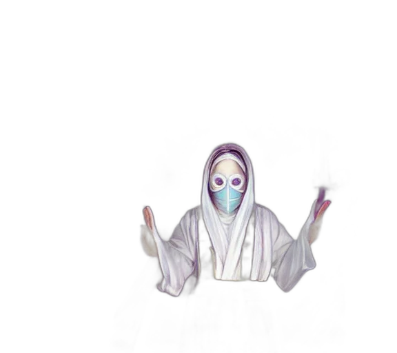 mask, creature, staff, robot transparent PNG cut-out