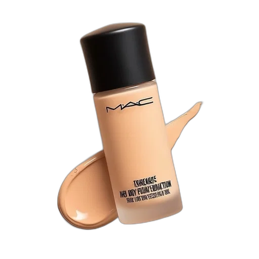 bottle, golden, mac, face, body, foundation, shade transparent PNG cut-out