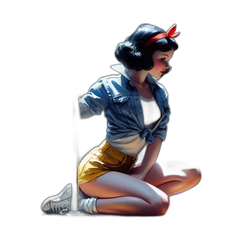 hat, dress, comic book art, concept art, cartoon, photorealistic, neon lights, female transparent PNG cut-out