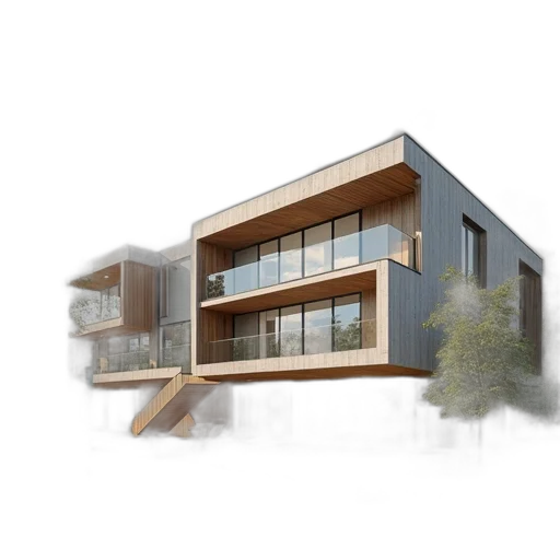 building, 3d render, photorealistic, concept art transparent PNG cut-out