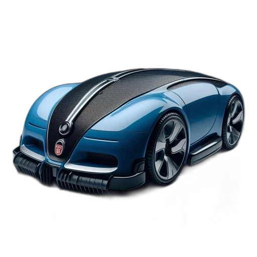 car, 3d render, concept art, photorealistic, elegant, futuristic, blue, distinctive transparent PNG cut-out