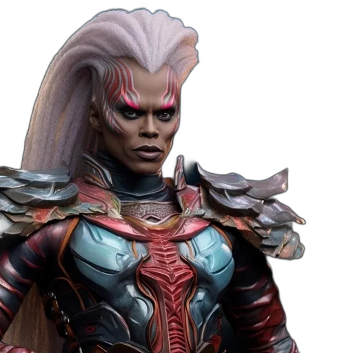 face, concept art, fantasy art, 3d render, character, white, mohawk, intricate transparent PNG cut-out