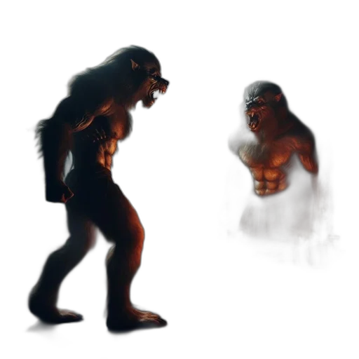 creature, animal, mask, concept art, 3d render, pixel art, fantasy art, fog transparent PNG cut-out