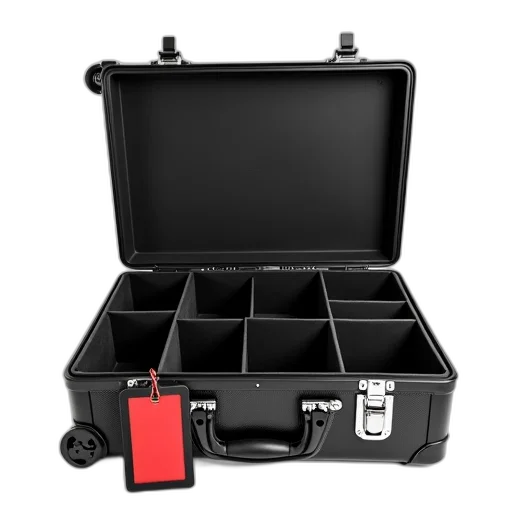 staff, black, rectangular, hard-sided, suitcase, textured, surface, silver transparent PNG cut-out