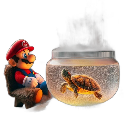 animal, creature, concept art, 3d render, photorealistic, pixel art, underwater, fire transparent PNG cut-out