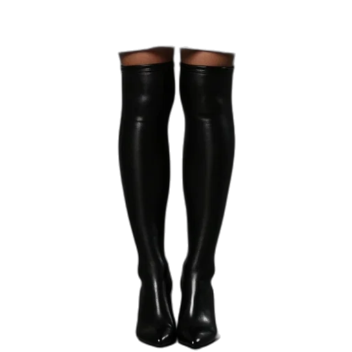 black, stocking, two, sided, leather, side, one, white transparent PNG cut-out