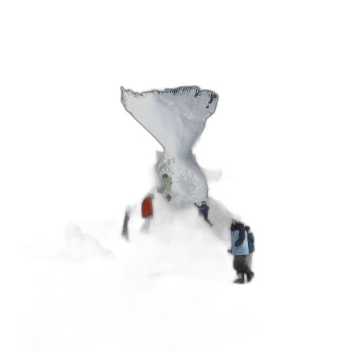 umbrella, hat, bottle, staff, 3d render, concept art, photorealistic, snow transparent PNG cut-out