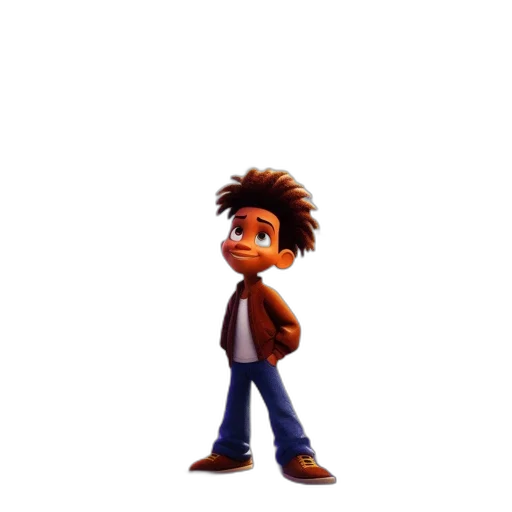 jacket, staff, hair, animal, 3d render, concept art, cartoon, pixel art transparent PNG cut-out