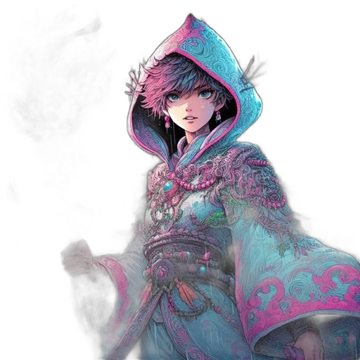 staff, jacket, mask, face, concept art, fantasy art, comic book art, photorealistic transparent PNG cut-out