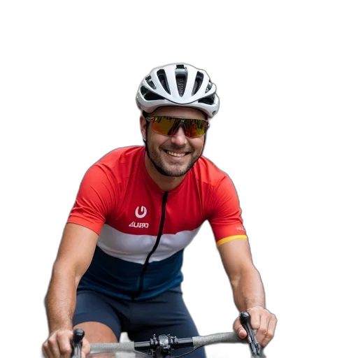 animal, face, man, colorful, cycling, outfit, taking, selfie transparent PNG cut-out