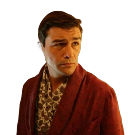 jacket, face, staff, animal, photorealistic, concept art, red, man transparent PNG cut-out