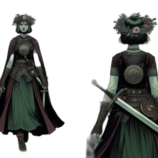 staff, concept art, fantasy art, 3d render, comic book art, green, dark, earth tones transparent PNG cut-out