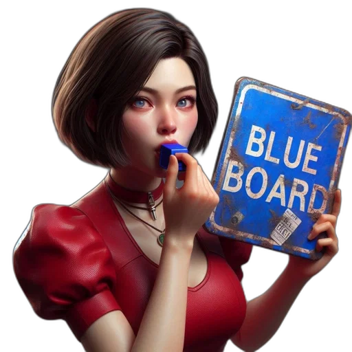 concept art, 3d render, photorealistic, blue, animated, character, brown, hair transparent PNG cut-out