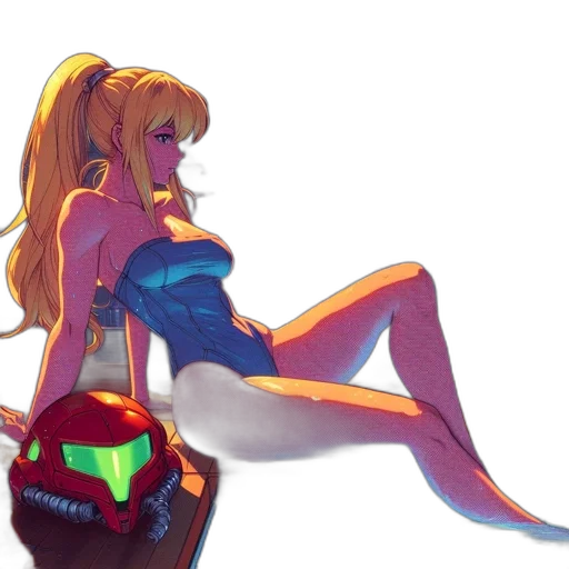 robot, dress, jacket, weapon, concept art, anime, cyberpunk, vaporwave transparent PNG cut-out