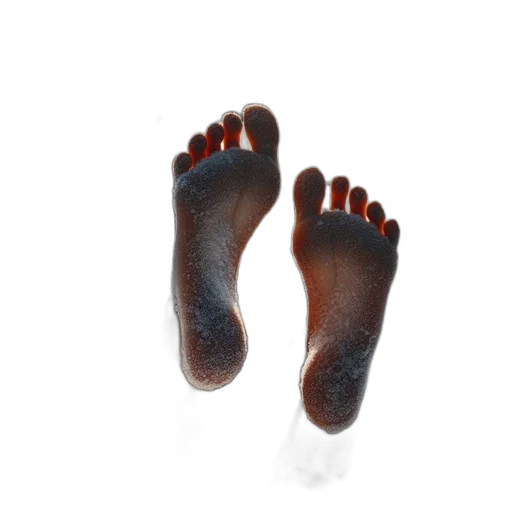 shoes, photorealistic, 3d render, during, dawn, dusk, person, emerges transparent PNG cut-out