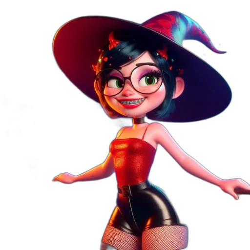 dress, hat, staff, 3d render, concept art, cartoon, fantasy art, young transparent PNG cut-out