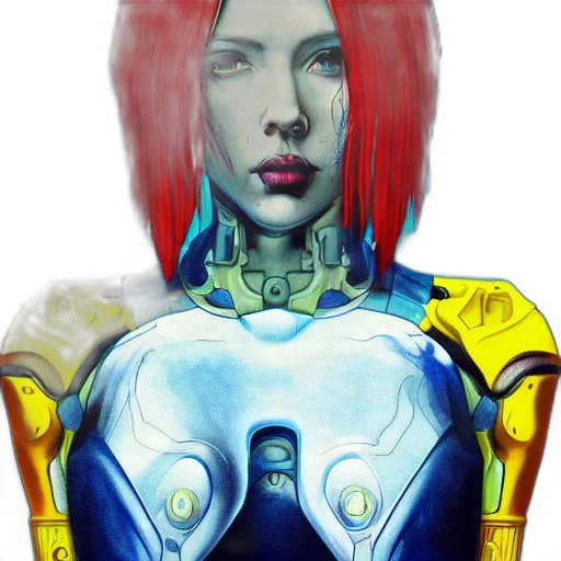 robot, face, jewelry, fantasy art transparent PNG cut-out