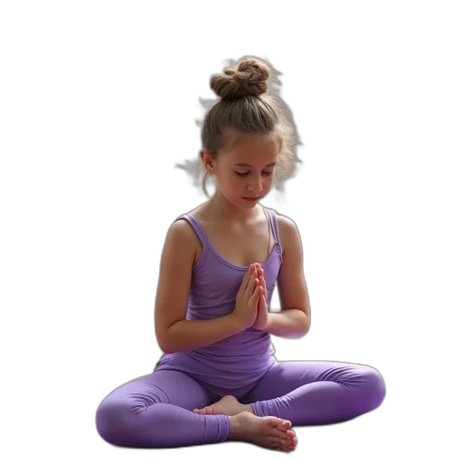 young, girl, practicing, yoga transparent PNG cut-out